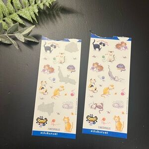 Stickeroni‎ Hallmark Opened Kitty Cats 2 Sheets (1 Is Partial) Stickers As Is